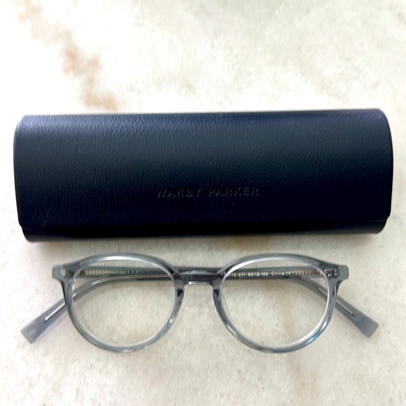 Warby Parker Watts 371 Pacific Crystal Eyeglasses Frames 49-18-145 With Case - Picture 11 of 11